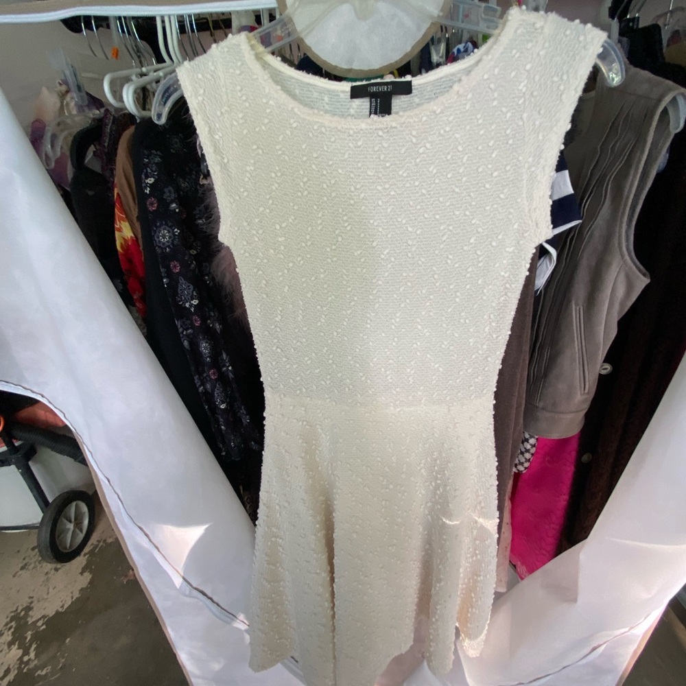 Textured Cream Dress